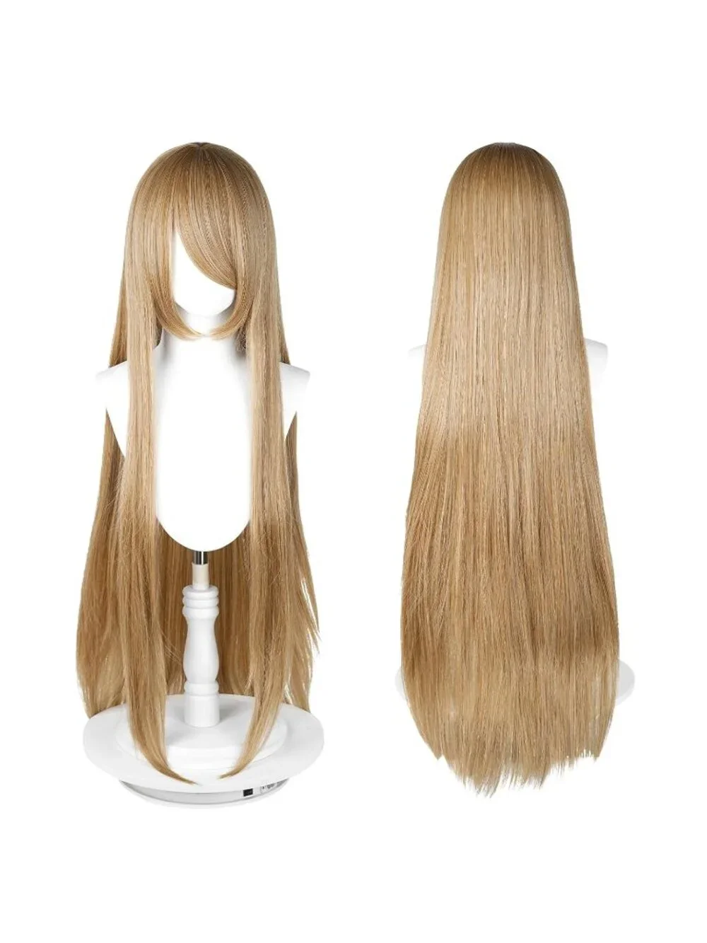 Women's Light Brown 100 Cm Heat Resistant Universal Straight Costume Long Wigs